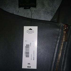 Worthington Faux Leather Jacket (Grey)